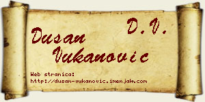 Dušan Vukanović vizit kartica